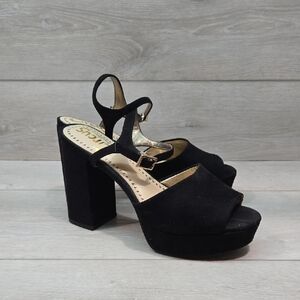Circus by Sam Edelman Nakita Women Black Platform Sandals Shoes Sz 7M